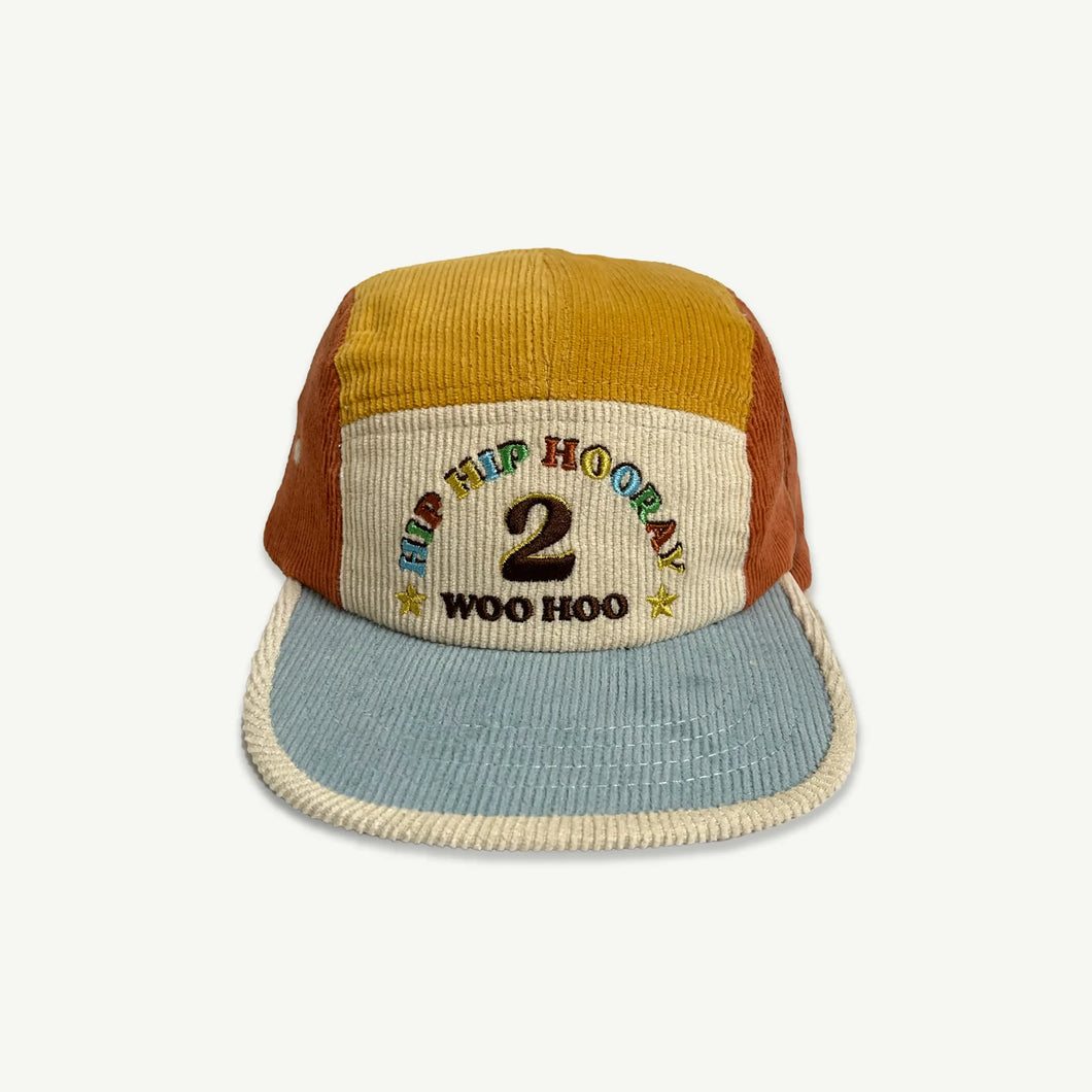 2nd Birthday Cord Cap - Primary Spliced