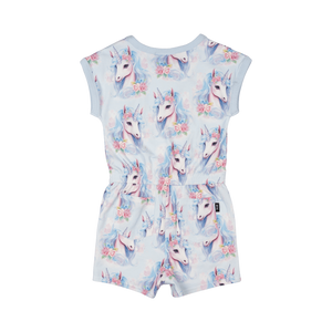 Blue Unicorn Romper