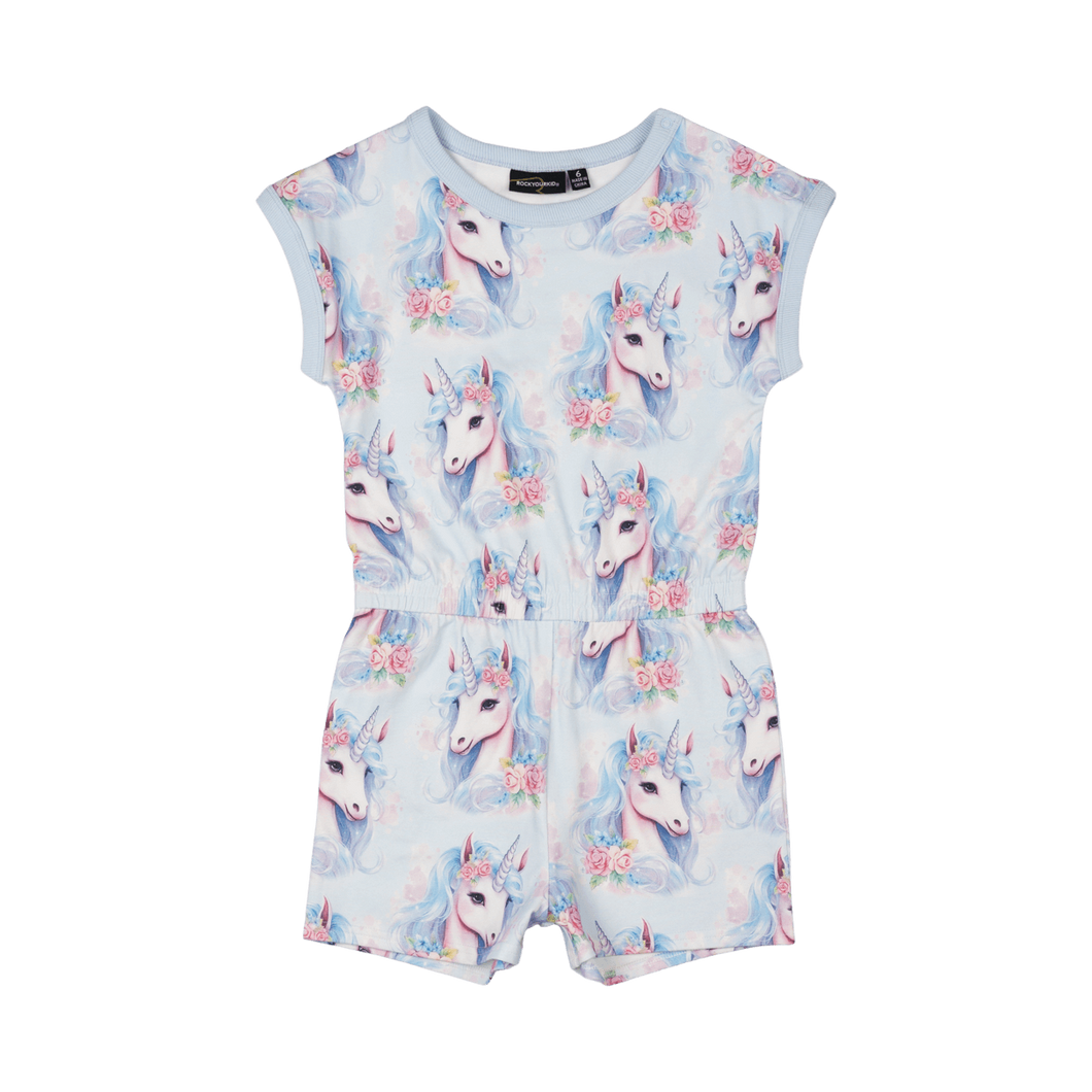 Blue Unicorn Romper