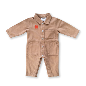 Organic Denim Boilersuit - Clay