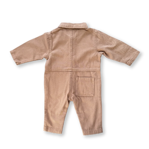 Organic Denim Boilersuit - Clay