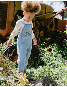 Botanica Embroidered Overalls