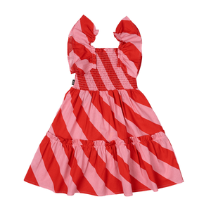 Candy Wrap Shirred Dress