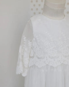 3/4 Lace X-Long Christening Gown