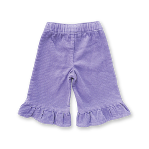 Organic Frill Cord Pant - Iris