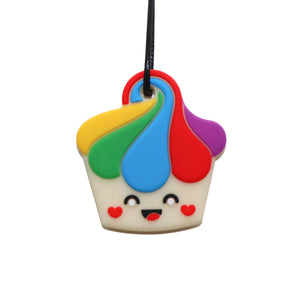 Cupcake Pendant - Rainbow