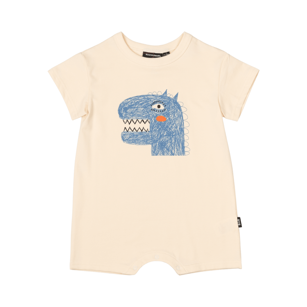 Dino Art Baby Short Romper