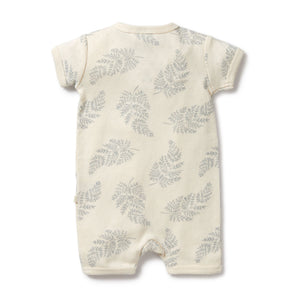 Forever Ferns Organic Pointelle Boyleg Zipsuit