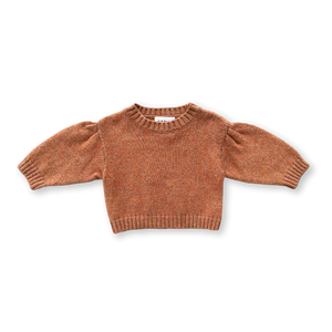 Fleck Yarn Pull Over - Tawny