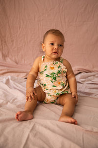 Freya Romper - Soiree Bouquet Strawberry Sundae