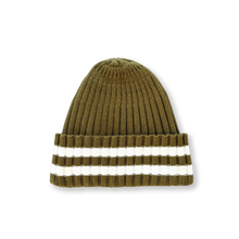 Load image into Gallery viewer, Organic Striped Pixie Beanie - Herb
