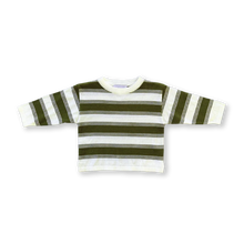 Load image into Gallery viewer, Organic 7-Stripe Long Sleeve Tee - Herb
