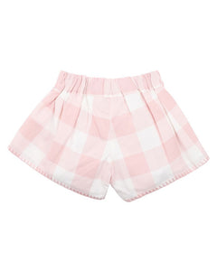 Lara Embroidered Check Shorts