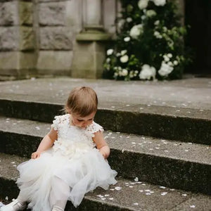 Layla Ivory Flower Girl Dress