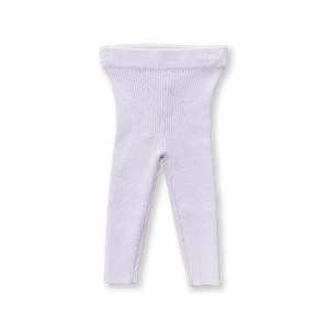 Organic Ribbed Essential Leggings - Lilac Ice