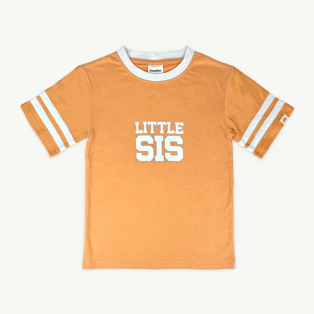 Little Sis Collegiate Tee - Coral