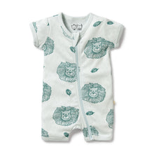 Load image into Gallery viewer, Little Lion Organic Pointelle Boyleg Zipsuit
