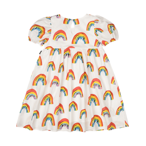 Over The Rainbow Puff Sleeve Dress