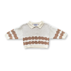 Pebble Collar Pull Over - Milk & Clay