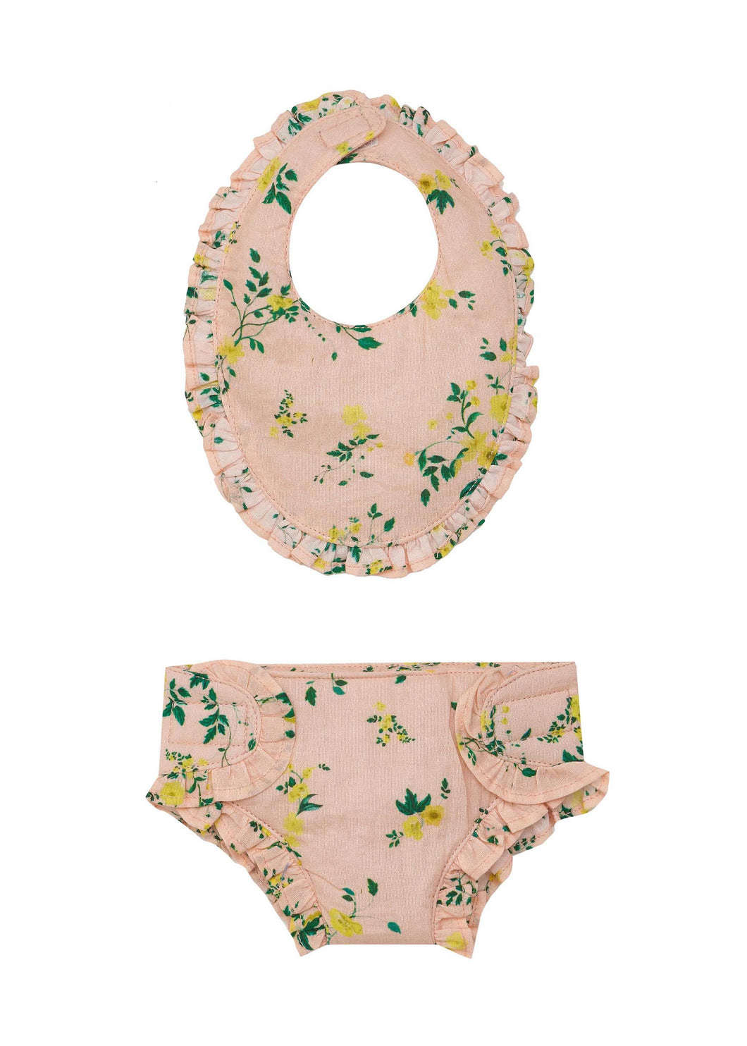 Doll Bib Set - Picnic Blooms