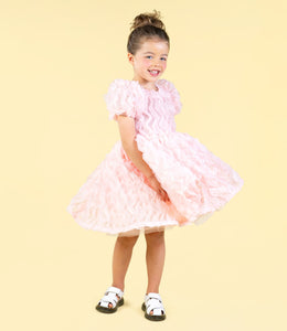 Pink Ruffle Tulle Party Dress