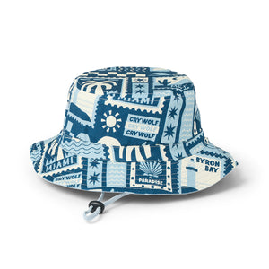 Reversible Bucket Hat - Postcards