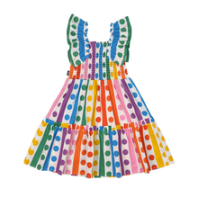 Load image into Gallery viewer, Rainbow Drops Shirred Dress
