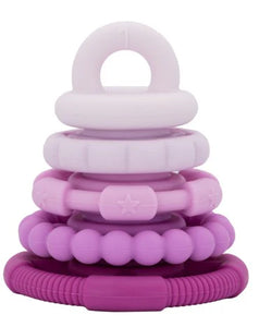 Rainbow Stacker and Teether Toy - Raspberry Ombre