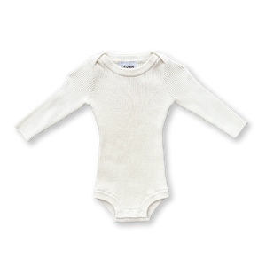 Organic Ribbed Bodysuit - Raw