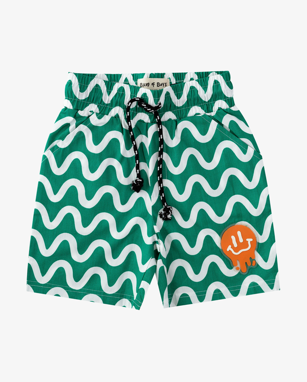 Green Squiggle Shorts