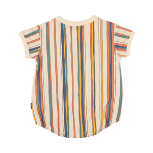 Stripe Polo Oversized Baby Bodysuit