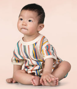 Stripe Polo Oversized Baby Bodysuit