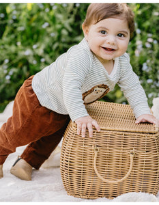 Toby Pull On Cord Pants - Chestnut