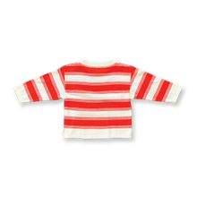 Load image into Gallery viewer, Organic 7-Stripe Long Sleeve Tee - Tomato
