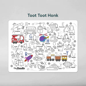 Reusable Silicone Mat - Toot Toot Honk