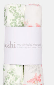 Baby Washcloth Muslin- Spring Meadow