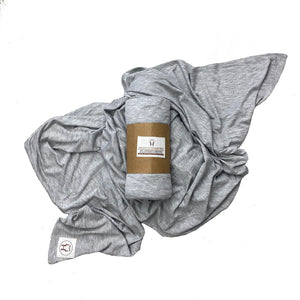 Bamboo Cotton Jersey Wrap - Marle Grey