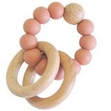 Load image into Gallery viewer, Beechwood Teether Ring Set Terracotta
