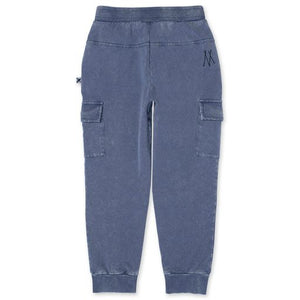 Blasted Deluxe Cargo Trackies - Midnight Wash