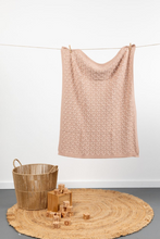 Load image into Gallery viewer, Vintage Knit Blanket Blush
