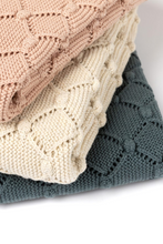 Load image into Gallery viewer, Vintage Knit Blanket Blush
